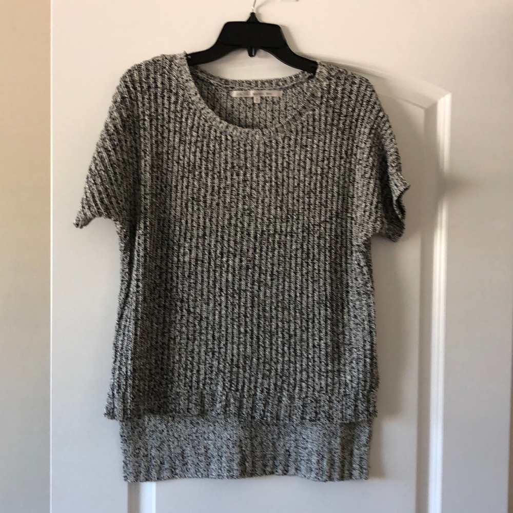 Black and Whit Tunic Sweater